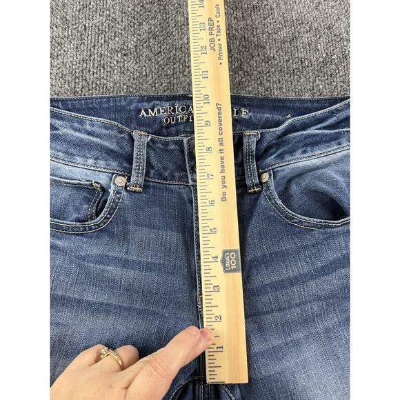 American Eagle Outfitters Super Stretch Artist Crop Denim Jeans Size 8R - Picture 6 of 12